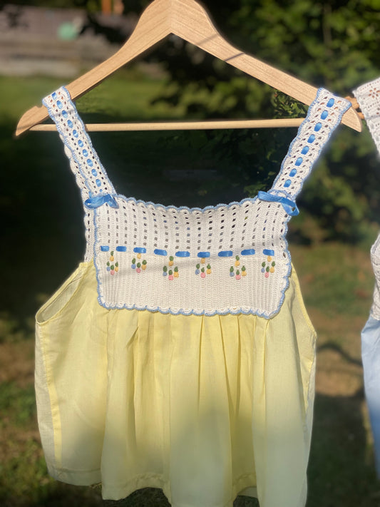 Top ganchillo amarillo